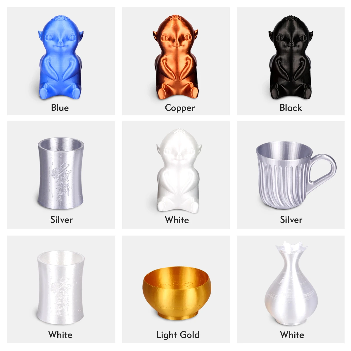 

SUNL 3D Printing Filament PLA SILK Filament 2/5/10KG For 3D Printer pla 3D Printer Filament 1KG/2.2LBS Tolerance +/-0.02mm