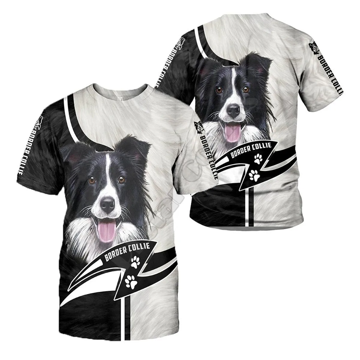 

3D Printed T Shirts Border Collie T-Shirt Harajuku Streetwear women men Funny Tshirts Short sleeve Drop shipping style-3