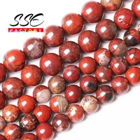 natural red jaspers stone beads round loose spacer beads for jewelry making diy bracelet necklace charms 15 inches 4681012mm
