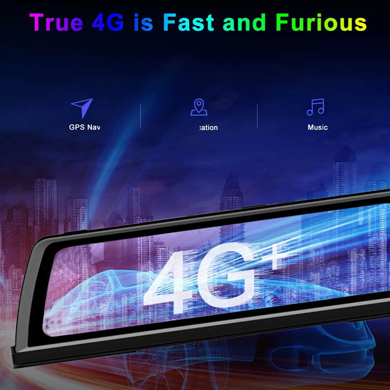 Bluavido 4G ADAS 10 дюймов IPS автомобильный телефон Android 8.1 GPS-навигация 1080P двойной DVR WiFi