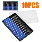 10 шт. ротационных напильников из биты гравировальный напильников ротационного резака Вольфрам твердосплавные фрезы точки хвостовик шлифовального станка инструменты для резьбы по дереву