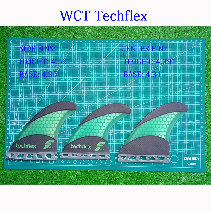 FUTURES ребра Подруливающее устройство-WCT TECHFLEX-Neon Green Hex carbonfiber доска для серфинга плавники распродажа