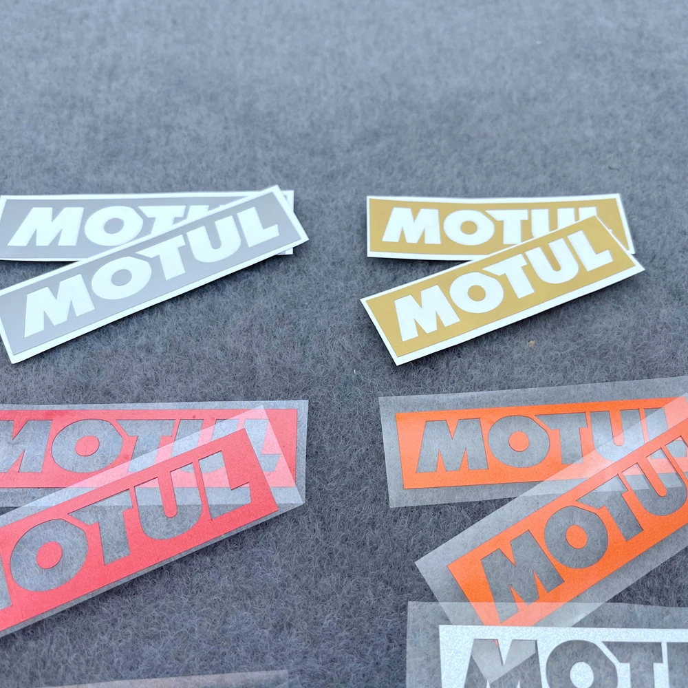 1 Pair Of DIY Reflective Motorcycle Stickers Decorative Fuel Tank Motor Side Car Damping Logo Pad Fairing Racing MOTUL | Автомобили и