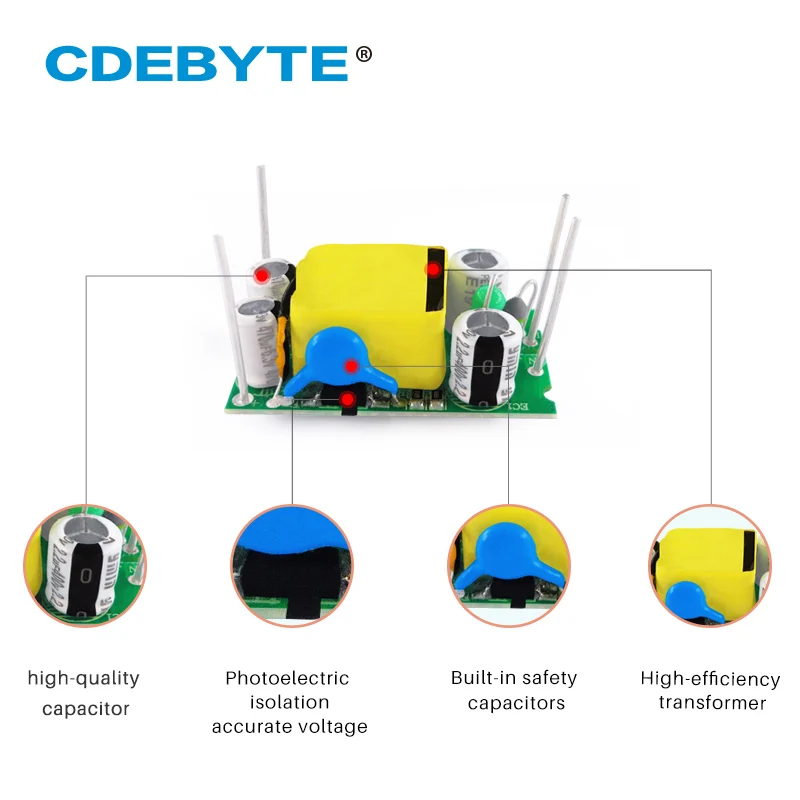 Модуль питания Buck AC DC 5W 60 кГц 78% эффективность AM21 5W05V CDEBYTE 1000mA постоянный ток Шаг