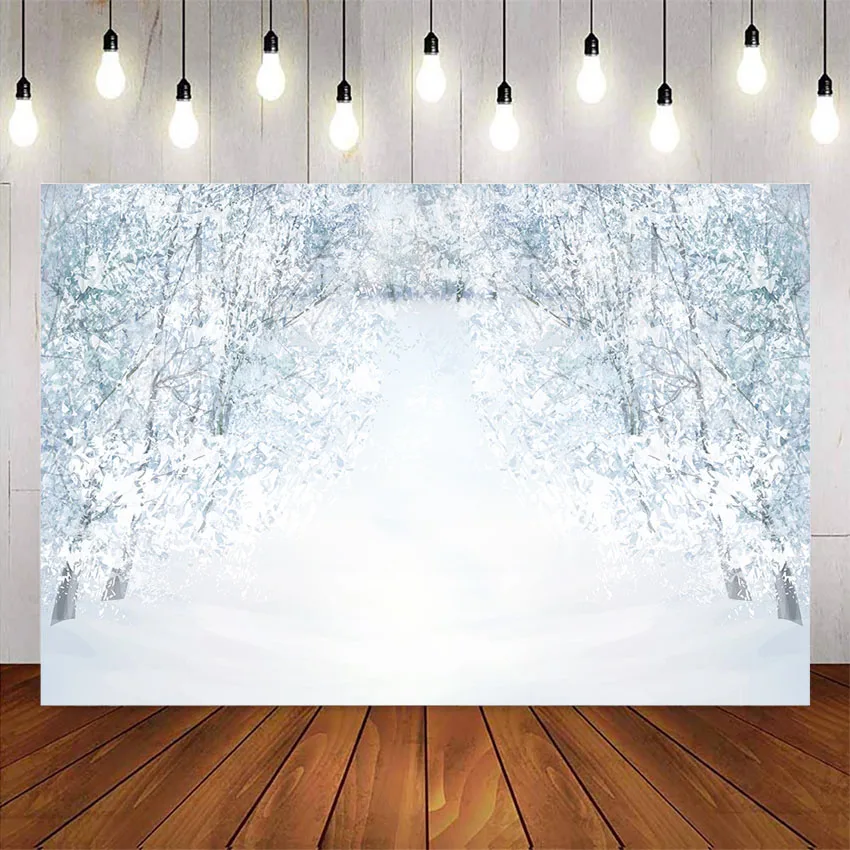 

Forest winter snowflake backdrop for photography newborn kids portrait photo shoot background for photographic studio vinyl