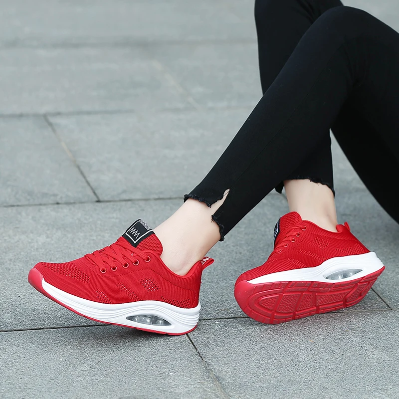 2021 Tennis Shoes For Women Sneakers Flat Sports Summer Lace Up Single Shoes Woman Low Top Light Sport Gym Fitness Shoes