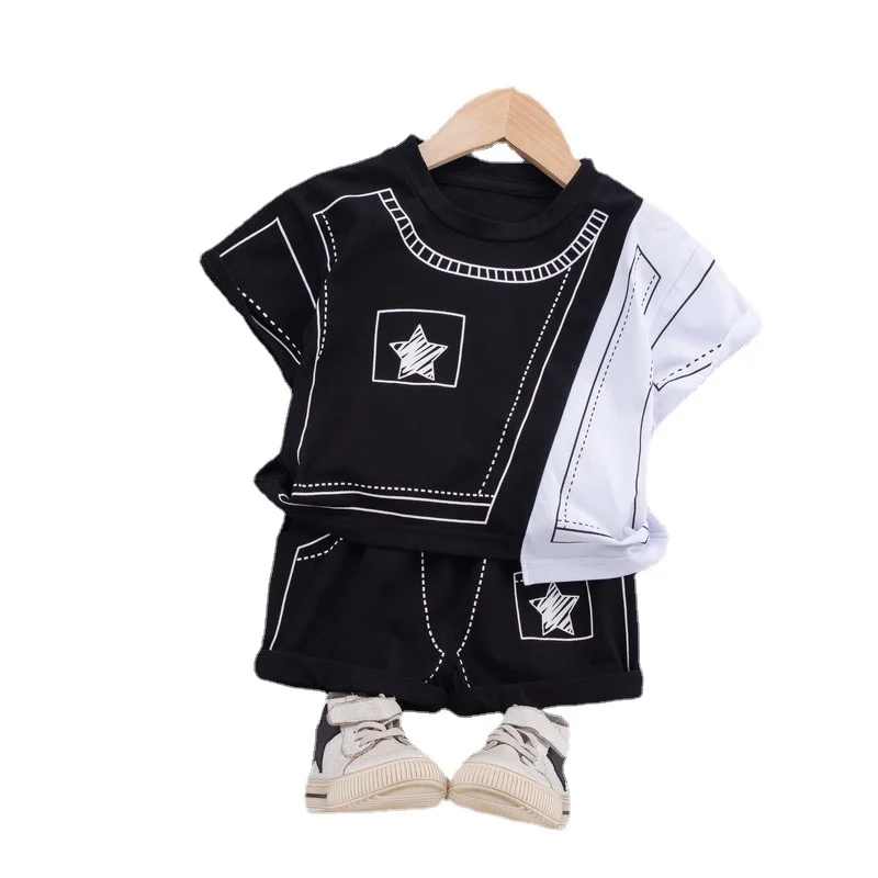 

New Summer Children Fashion Clothes Baby Boys Girls Casual T Shirt Shorts 2Pcs/sets Kid Infant Clothing Toddler Cotton Tracksuit
