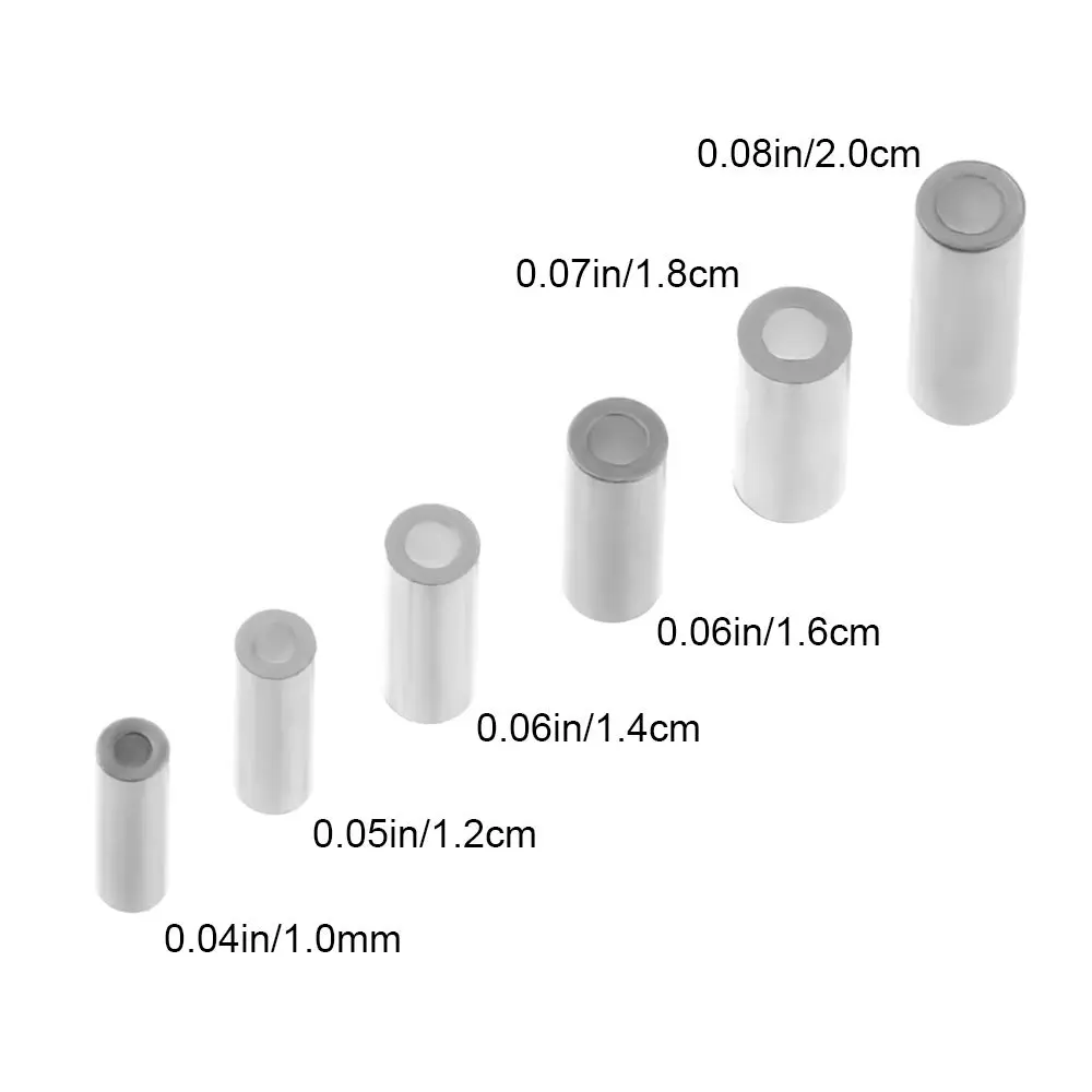 100pcs/lot White Round Real Aluminum Tube Wire Pipe Crimp Sleeves Sea Fishing Line Tube accessories