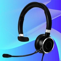 computer headset portable communication headset lightweight wire control practical noise cancellation telephone earphone