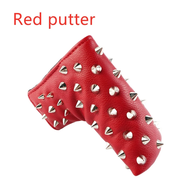 NRC Golf Head Covers Hybrid Woods Putter Чехлы для клюшек для гольфа красные синие заклепки - Цвет: RED putter