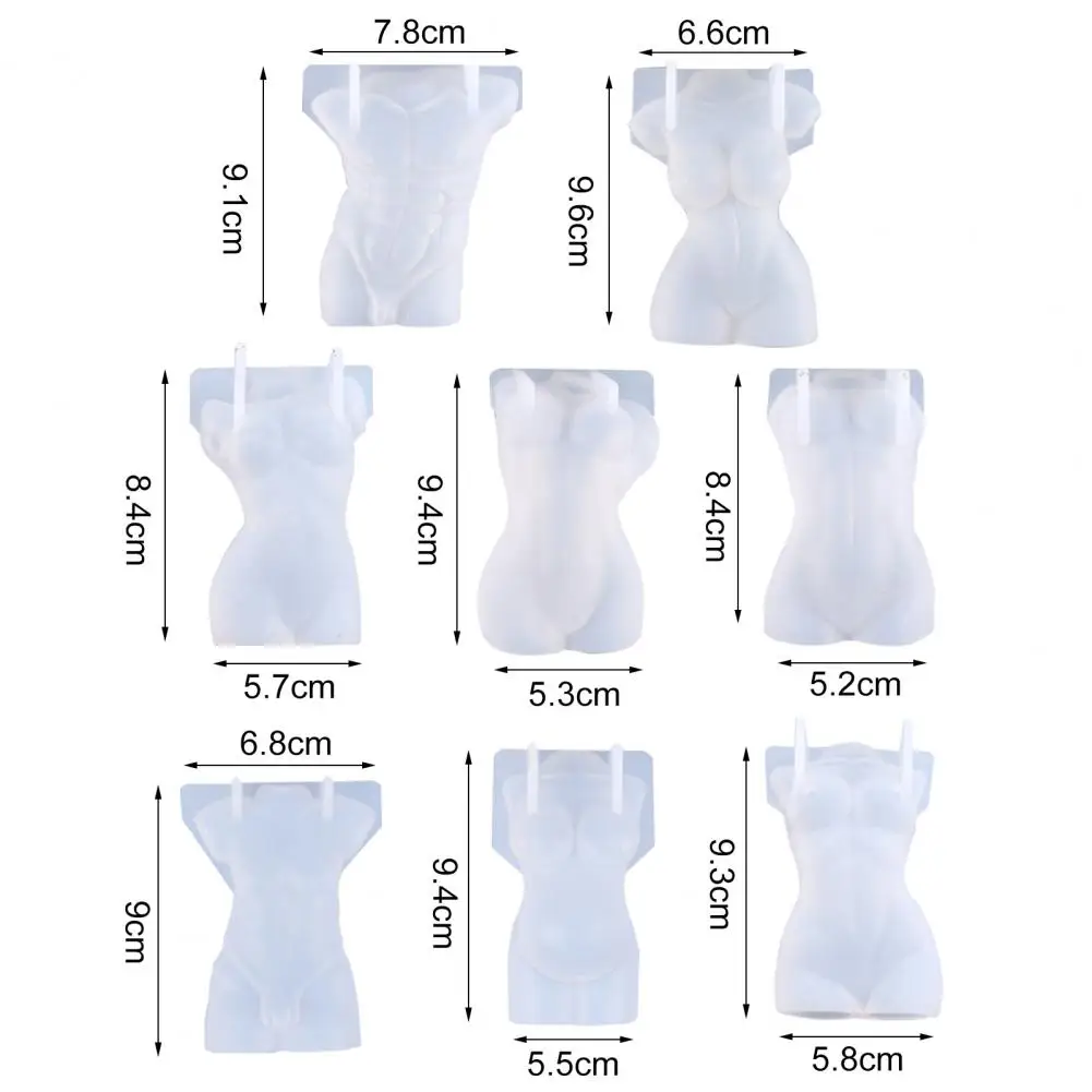 

Practical Wax Mold Eco-friendly Body Shape High Quality Silicone Material Art Sculpture Model Epoxy Mold Home Supplies