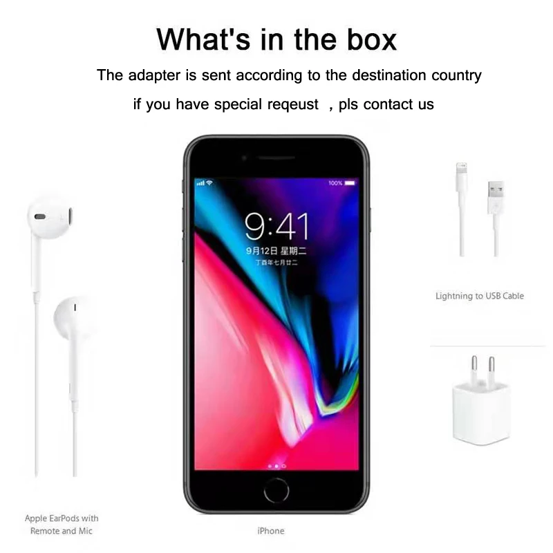 Разблокированный оригинальный Apple iPhone 8 64 Гб/256 Гб ПЗУ 2 ОЗУ 4 7 дюйма Hexa Core A11 4G LTE
