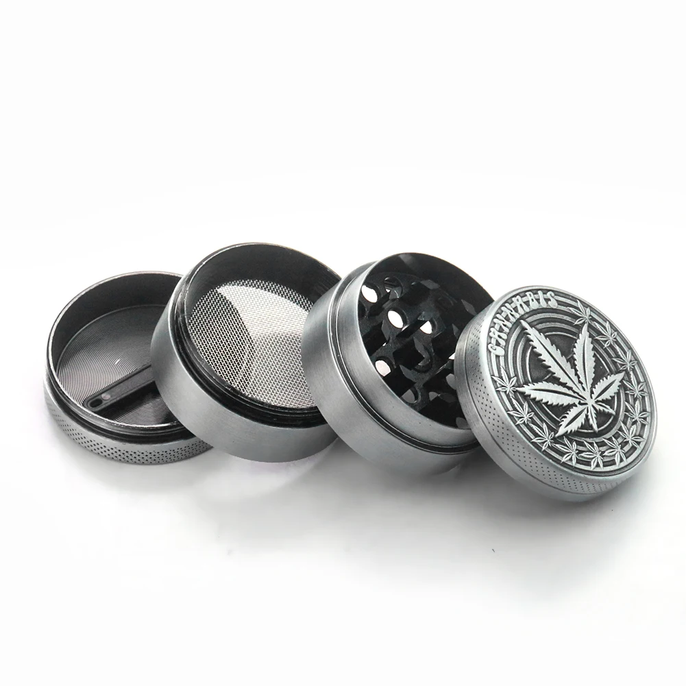 4-слойная мельница из цинкового сплава для трав табака кленовых листьев специй