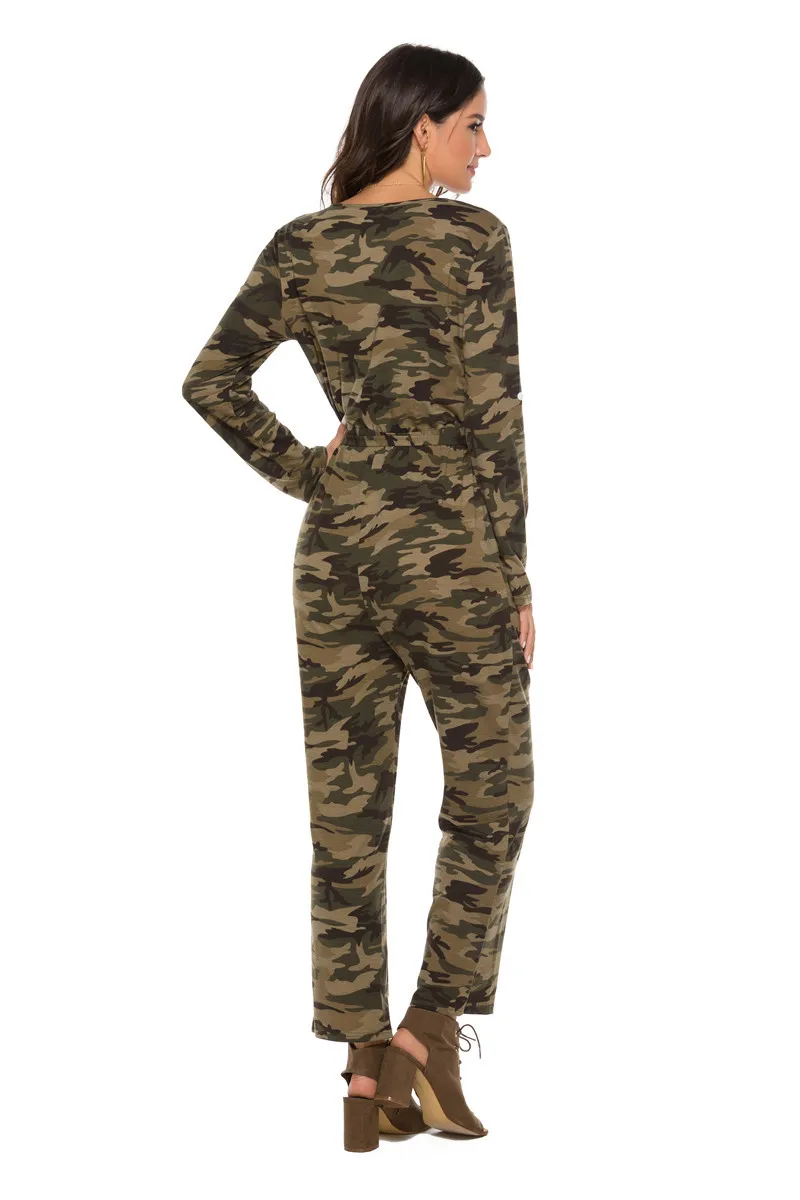 

COLDKER women camouflage jumpsuit fashion clothes long jumpsuits woman casual pants woman clothing streetwear