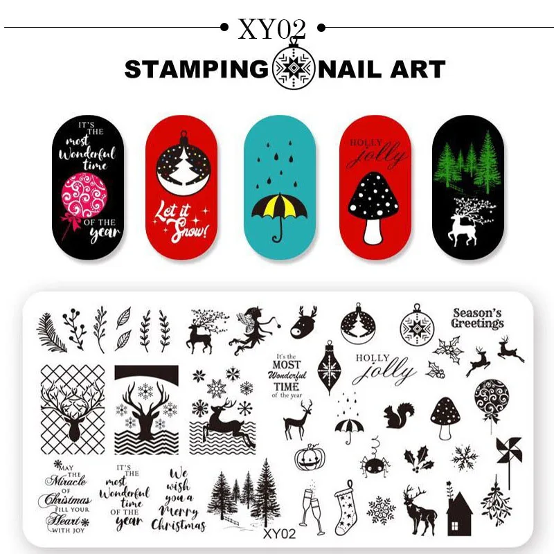 Трафареты для стемпинга ногтей инструменты нанесения кружева цветка животного