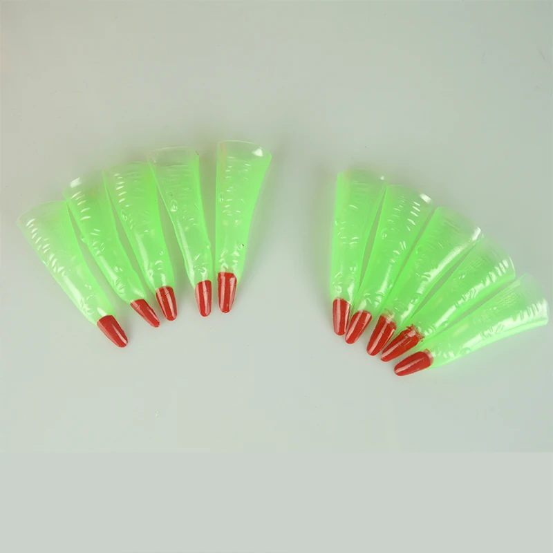 Зомби искусственные пальцы ведьминские ногти набор крышки Хэллоуин реквизит