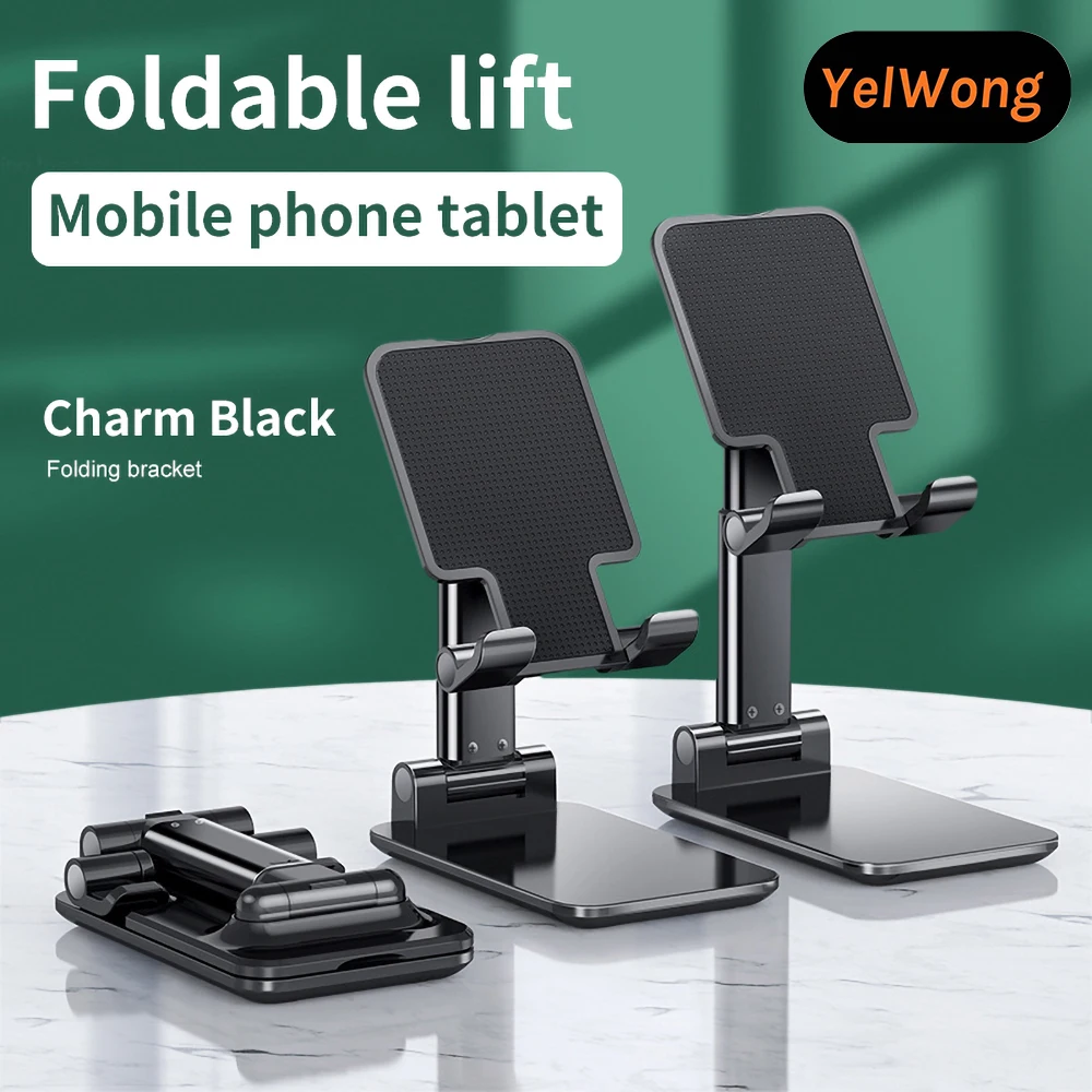 yelwong portable phone holder foldable tablet holder ipad stand desktop bracket adjust stand for iphone xiaomi huawei samsung free global shipping