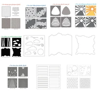 background frame bamboo honeycomb clouds plastic stencil for diy scrapbooking embossing paper card craft painting template