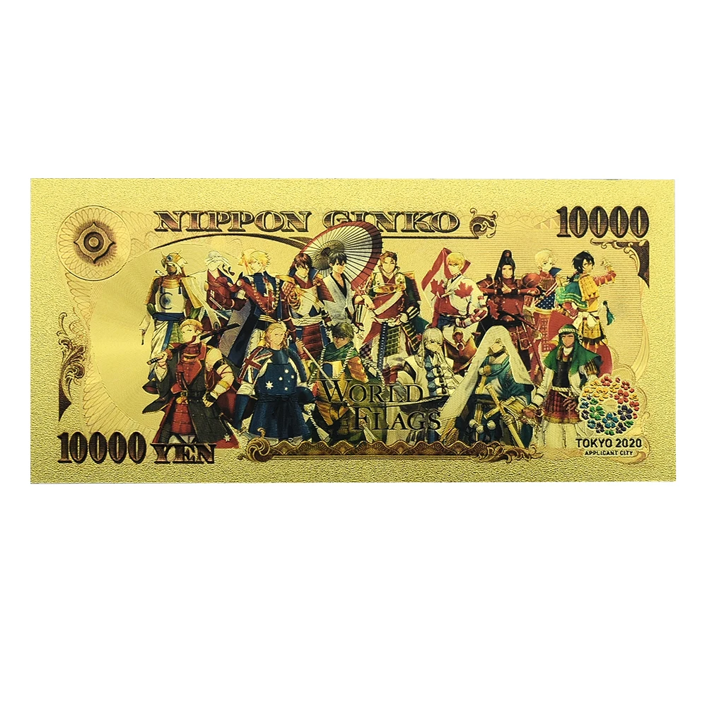 

Tokyo World Flags Russia Card Japan Gold Banknote Souvenir Gold Plastic Cards for Gifts Drop Shippong