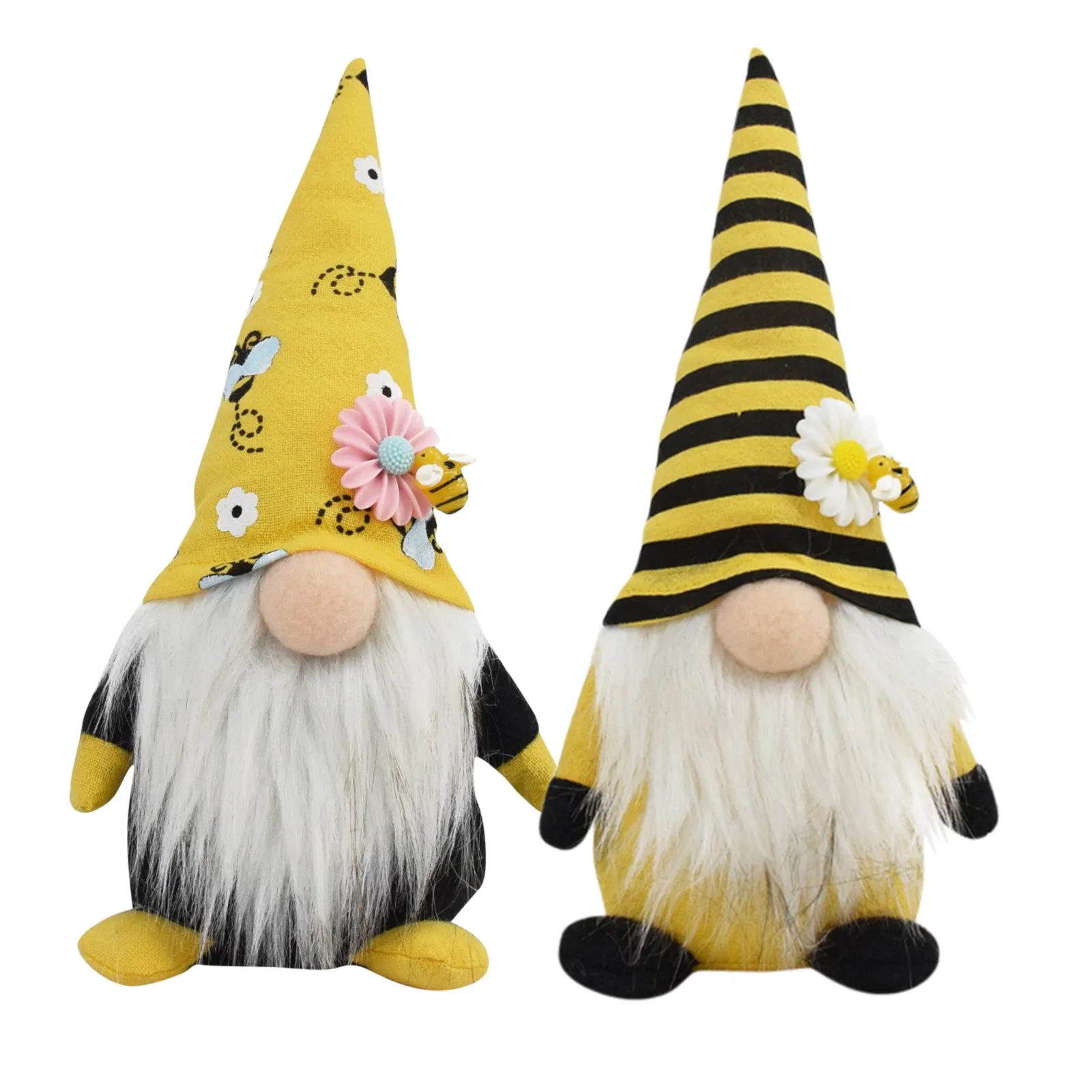

Bee Faceless Doll Striped Beard Gnome Ornaments Flower Dwarf Elfs Creative Home Decoration Adult Kids Gift