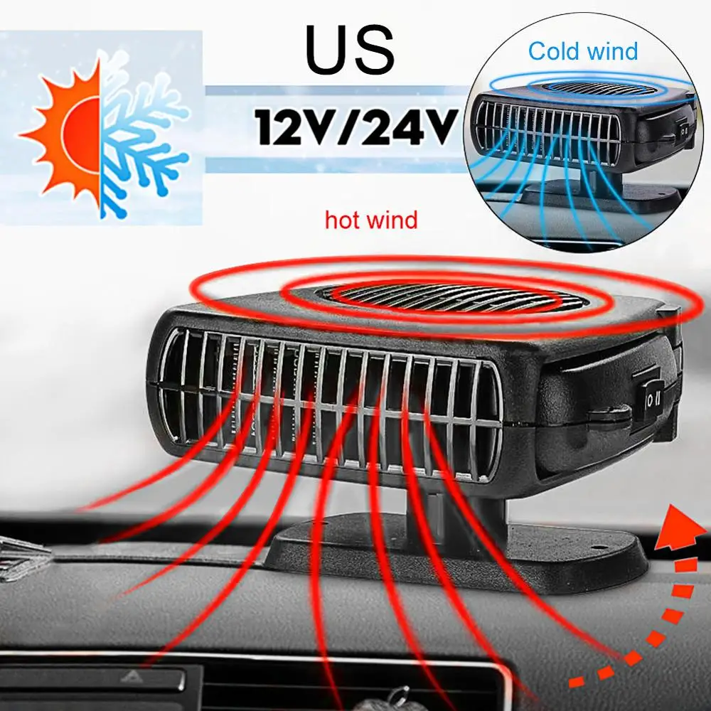 12V/24V автомобильный обогреватель вентилятор с выдвижной ручкой охлаждающий