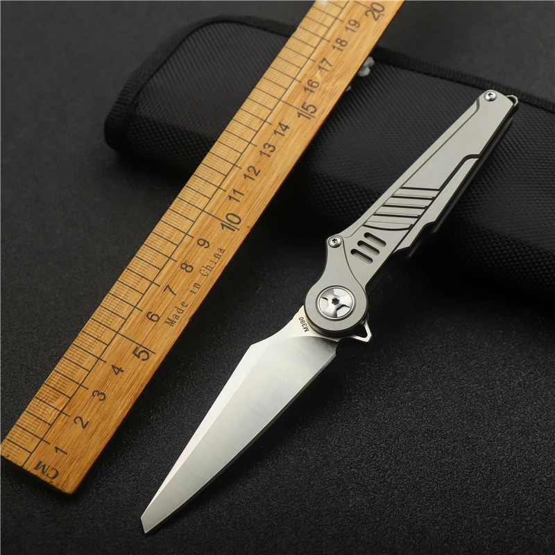 

Folding Knife M390 Steel Titanium Alloy Handle High Hardness Hunting Knife Camping Survival Tool EDC Outdoor Defense Knife