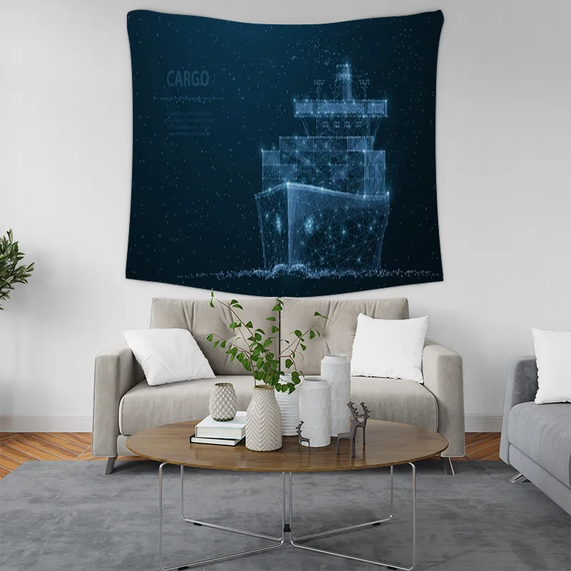 

100%Polyester Peach Skin Non Fade Custom 3D Heart Noctilucence At Night Wall Hanging Tapestry Blanket For Bedroom Decoration