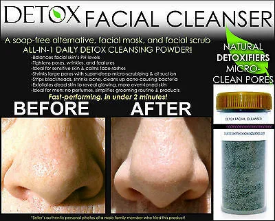Natural detox facial cleanser blackhead remover pore scrubber charcoal soap mask 45ml