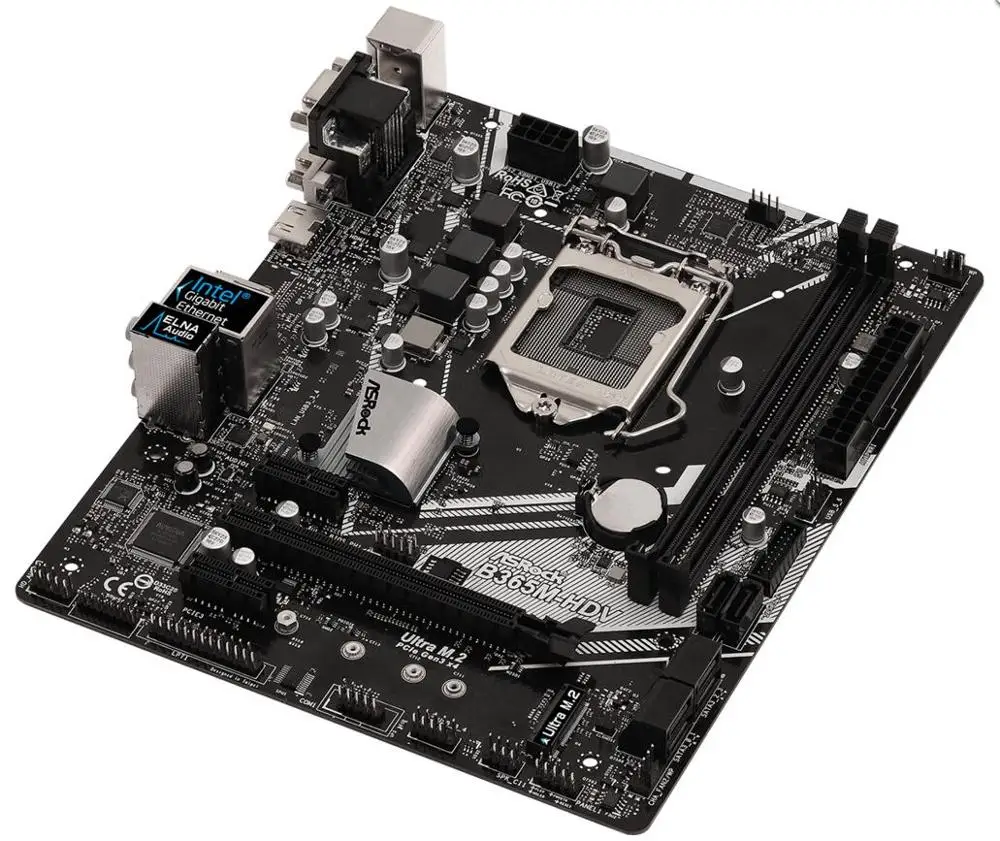 ASRock B365M HDV для Intel LGA 1151 Socket SATA 6 ГБ/сек. Ultra M.2 интерфейс USB 3 1 DDR4 Micro ATX десктопная