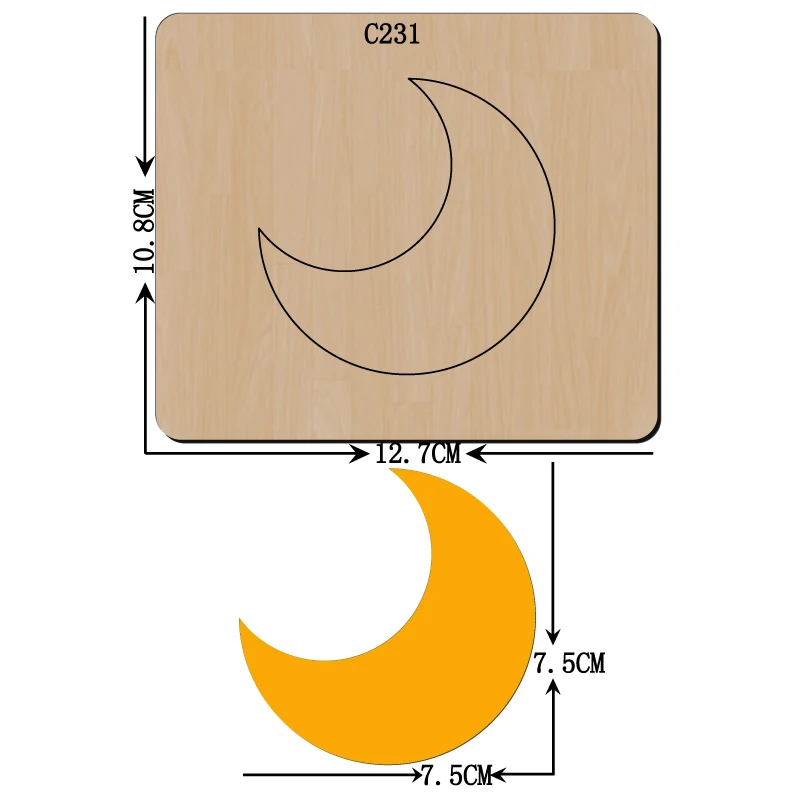 Новый лунный войлочный Деревянный Штамп для скрапбукинга режущие штампы
