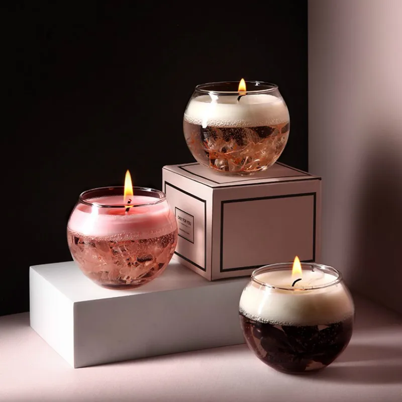 

Nordic Simple Candles Aromatherapy Bedroom Handmade Glass Jar Birthday Party Candles Bougie Anniversaire Home Decor DB60LZ