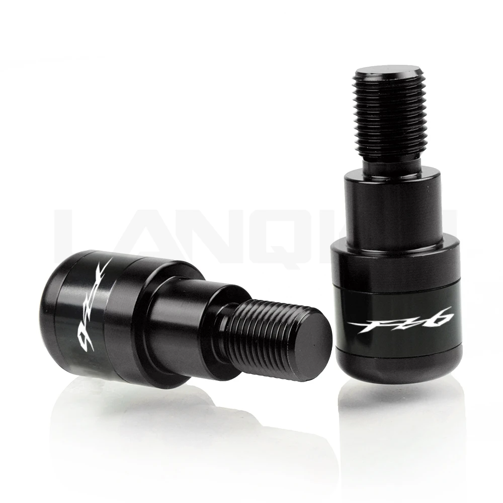 Black FZ6 LOGO Для Yamaha FZ6 FZ 6 FAZERA аксессуары CNC ручки для мотоцикла ручка бар концы слайдер крышка fz6 2004 2005 2006 2007 2008 - Цвет: Black FZ6 LOGO