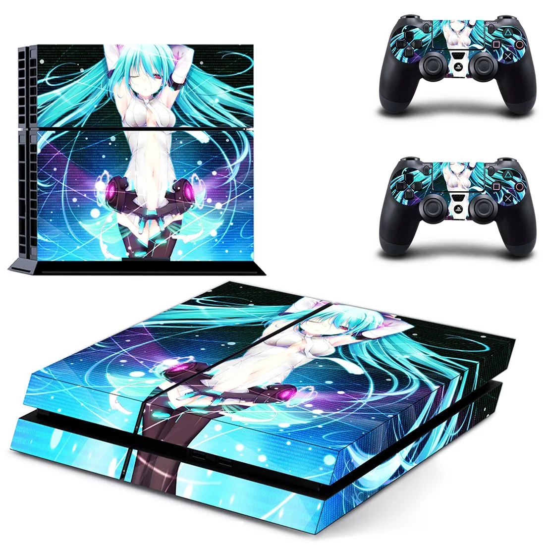 Hatsune Miku PS4 наклейка s Play station 4 кожа PS 4 наклейка Наклейки Обложка для playstation 4 PS4 консоль и контроллер Кожа винил