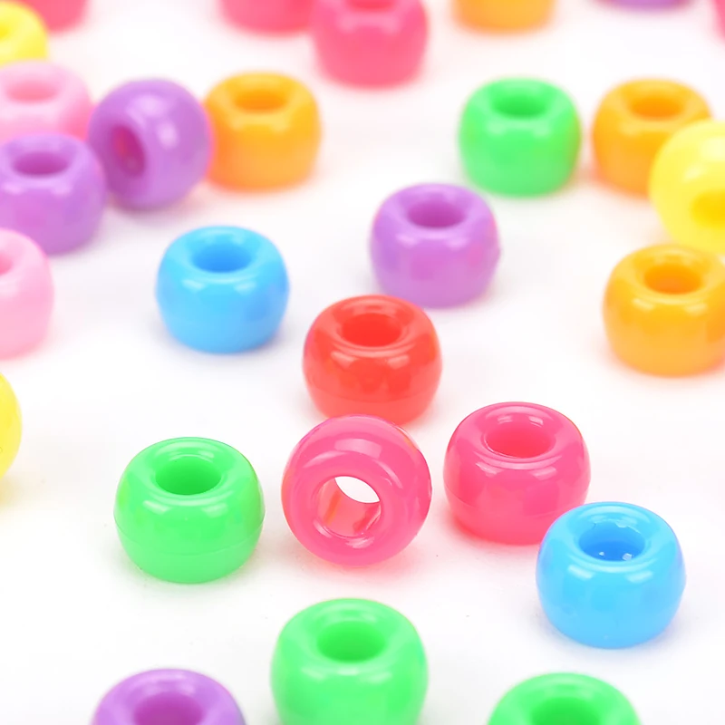 Бусины пластиковые карамельных цветов для изготовления ювелирных изделий