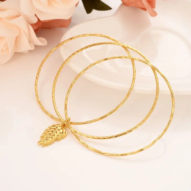 Золотые браслеты 18 карат твердые тонкие золотые финишные линии 3 обруча браслет