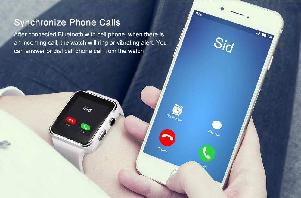 X6 Bluetooth Smart Watch With Camera Support SIM TF Card Touch Screen Alarm Clock Sleep Monitoring Sport Watch For Kid Men Women