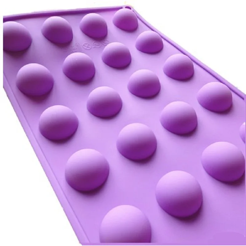 24 отверстие половина шара силиконовая шоколадная форма кубика льда лоток для