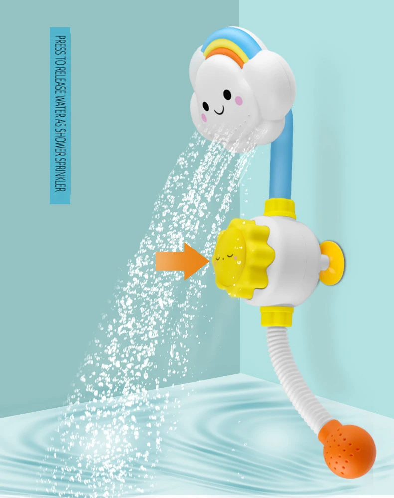 Летняя детская Ванна игрушки облако& солнце Ванна вода Душевая насадка распылитель ванная ванна фонтан вода играть игрушки раннего развития
