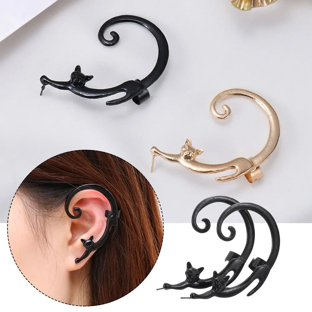 

Three-dimensional Jewelry Accessories Cartoon Cat Women Fashion Stud Earrings Earring Ear Wrap Ear Cuff Clip