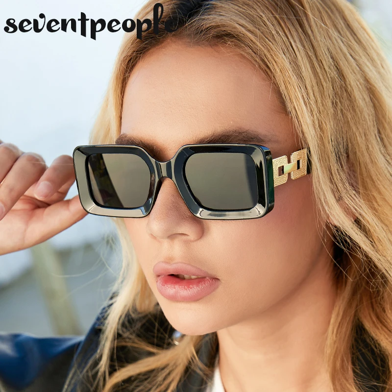 

Fashion Square Sunglasses Women 2021 Luxury Brand Channel Small Rectangle Sun Glasses for Ladies Vintage Sunglass Hollow Temples