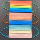 Маска для лица одноразовая из нетканого материала с градиентом радуги