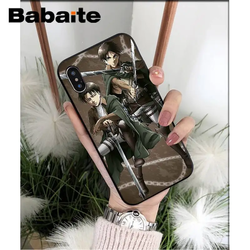 A12 Babaite атака на Титанов аниме Япония черный мягкий чехол для телефона iPhone 8 7 6 6S Plus X XS MAX 5 5S SE XR 11 11pro 11promax - Цвет: A12