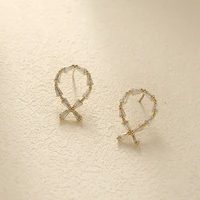 new popular design round shape crystal stud earrings for women charm jewelry s925 needle shiny aaa zirconia wedding party gift