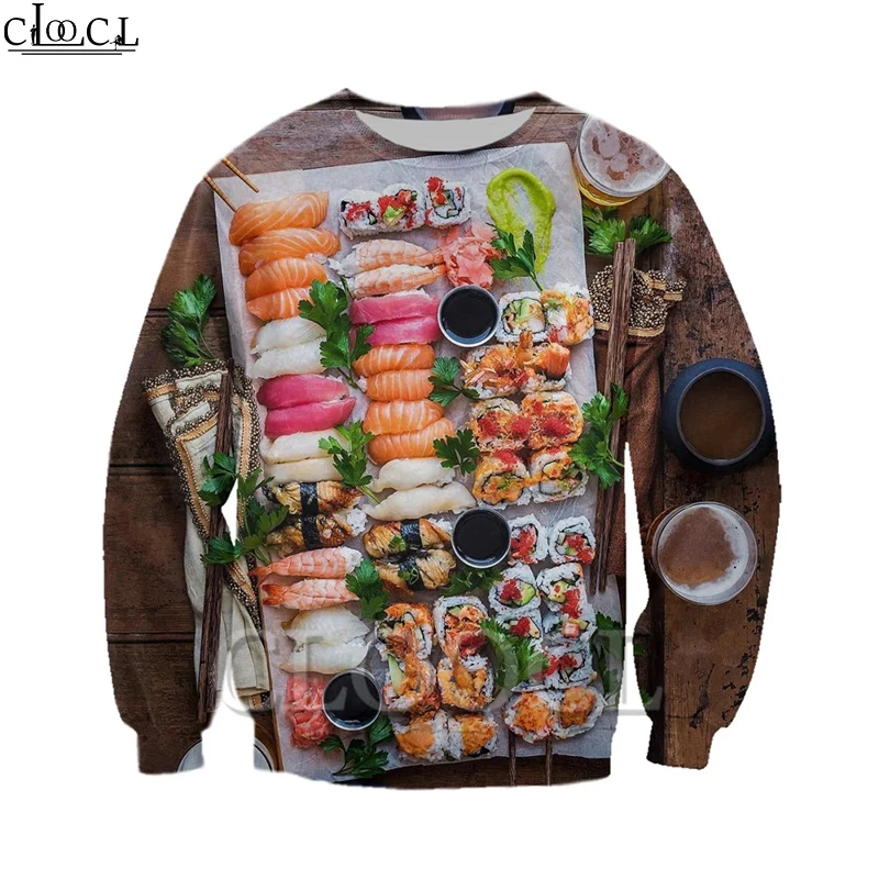 CLOOCL Прямая поставка 2020 Модные мужские толстовки с принтом суши 3D толстовка на