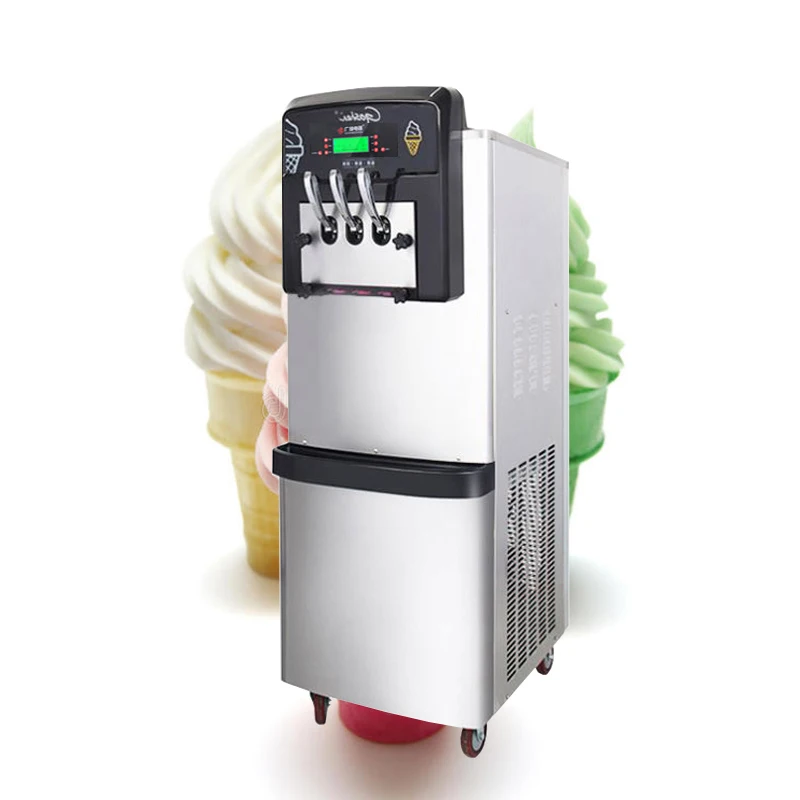 

Коммерческая машина для производства мягкого мороженого, цена с ЖК-дисплеем, вертикальная установка для очистки мороженого из нержавеющей ...
