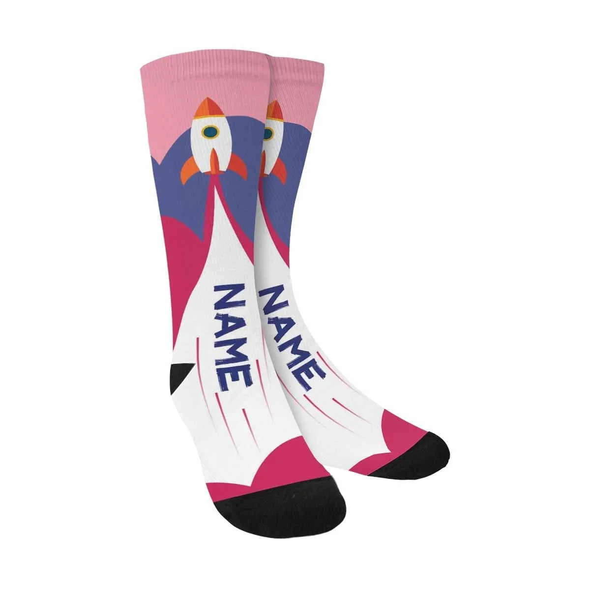 

Custom Name Rocket Sublimated Crew Socks