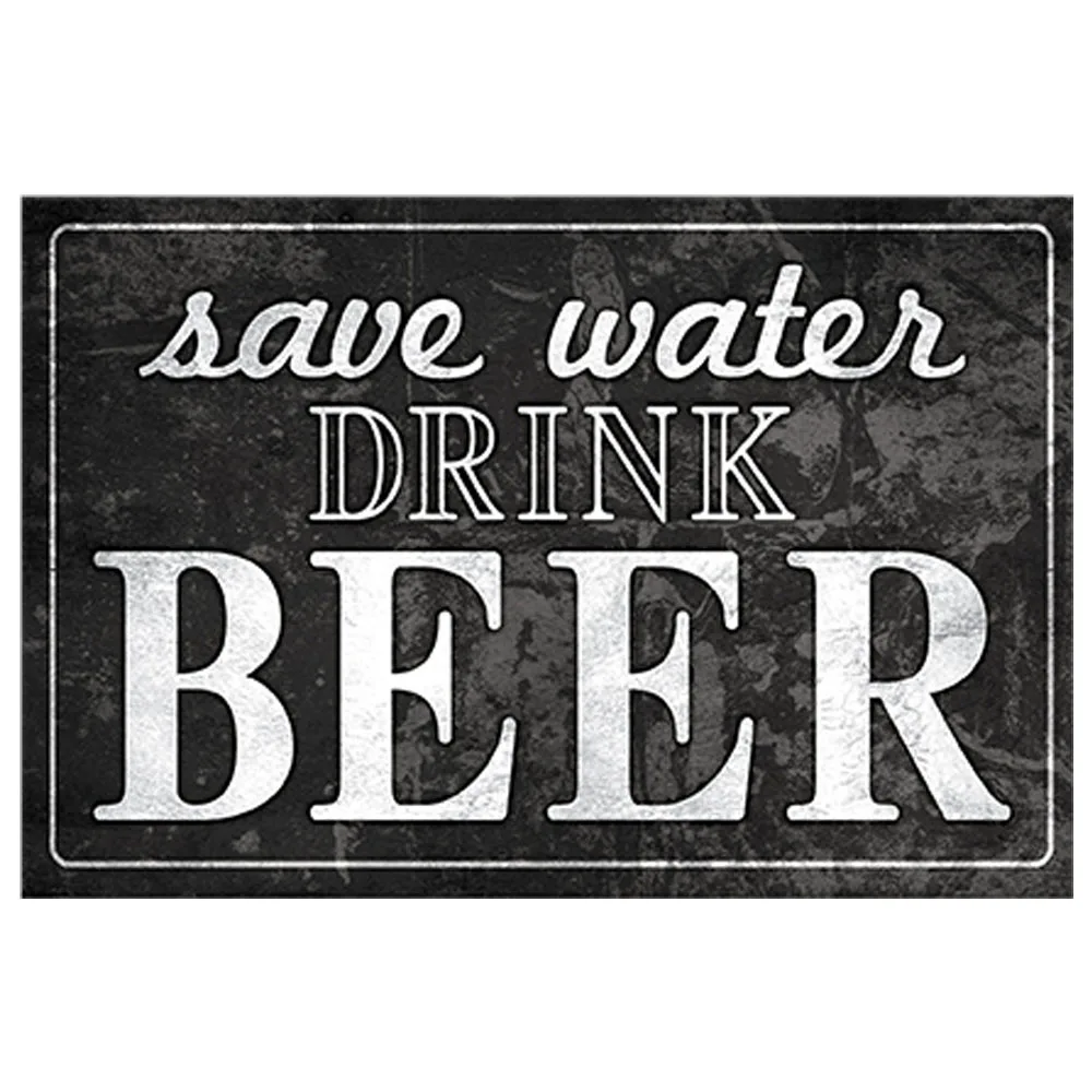 Пить Воду Пиво оловянный знак винтажный металлический постер декоративные