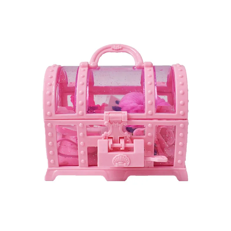 

Girl'S Dress up Toy Small Princess Jewelry Box GIRL'S Play House Jewlery Box Hairtie Headband Toy