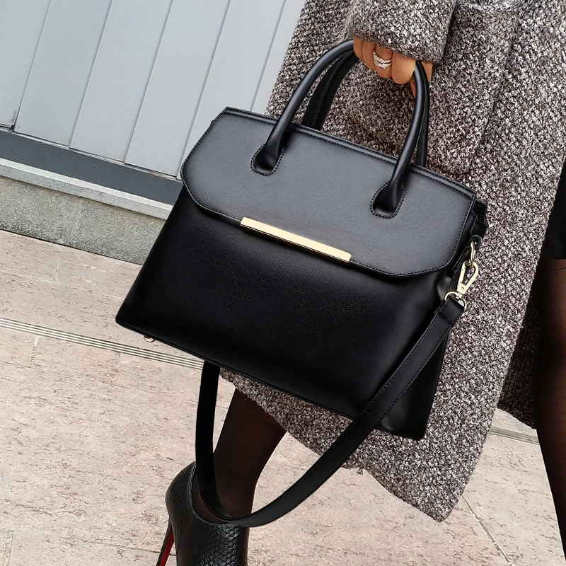 

Pure Color Cowhide Leather Hand Bags for Women 2020 New Fashion Single Shoulder Messenger Bag Ladies Party Purses