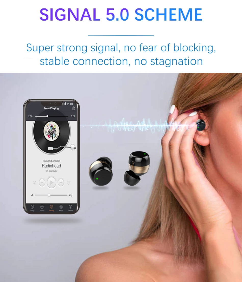 LIGE мини беспроводные наушники глубокий бас Bluetooth 5,0 наушники с металлической зарядной коробкой для iPhone Xiaomi Sony LG Honor